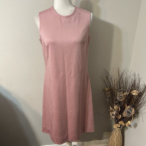Vtg 60’s 2pc Edith Flagg California Pink A-line Midi Dress & Jacket Belted Sz L - Picture 3 of 13